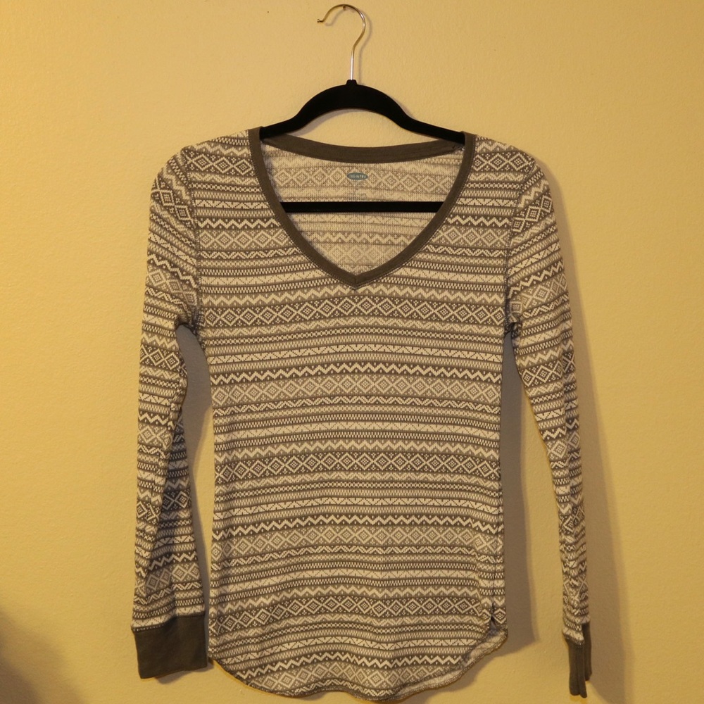 Old Navy Thermal V-neck Long Sleeve